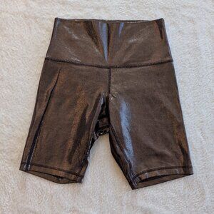 Lululemon Align High-Rise Short 8" Shine Radiate Foil Print French Press Brown